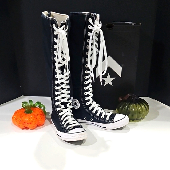 Converse All star Women's Black Lace-Up Knee-High Boots Size 6 Wmns - Picture 1 of 5